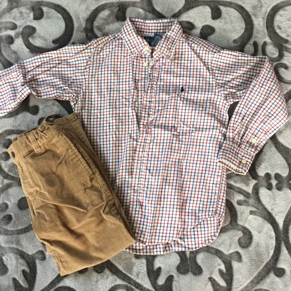 Ralph Lauren Boys Plaid button down size 6
